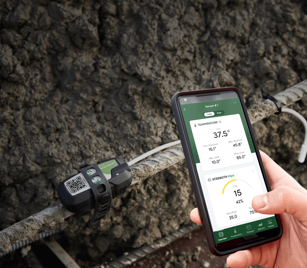 Digital monitoring of concrete in place: how Smartrock GiaTEC Smartrck IMG 1 works