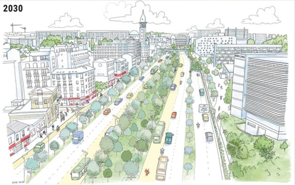 Paris: is another ring road (with a pedestrian crossing) possible?