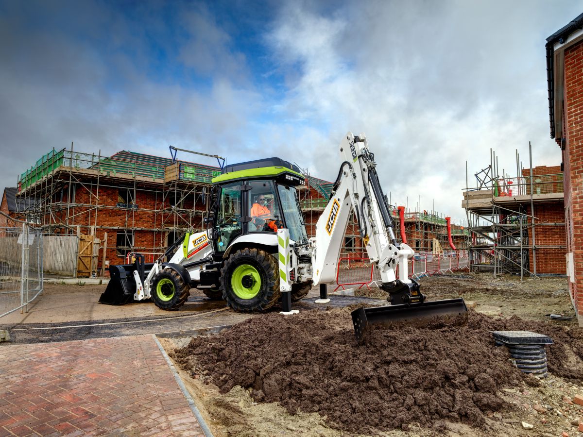JCB launches world's first production hydrogen backhoe loader