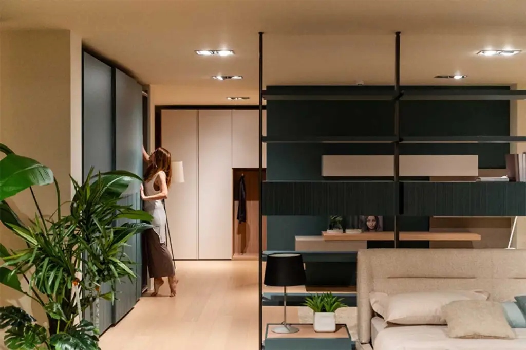 Open space living rooms: how to define functional areas with double-sided bookcases 4 Open space living rooms: how to define functional areas with double-sided bookcases 5