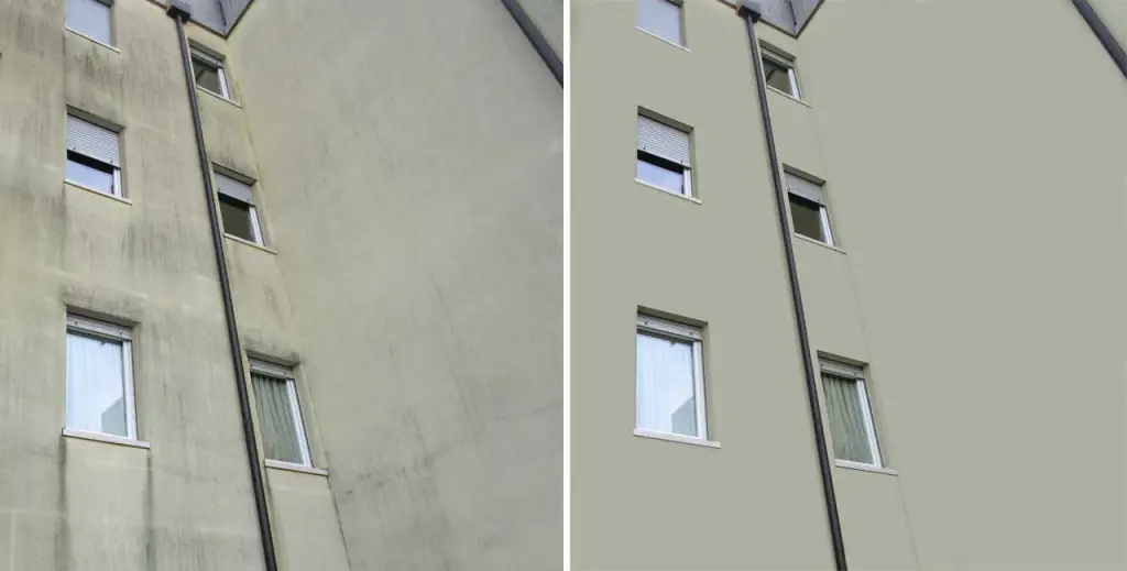 Thermal insulation restoration: how to repair and protect damaged ETICS coatings 3 Thermal insulation restoration: how to repair and protect damaged ETICS cladding Rebuild 02 System before and after