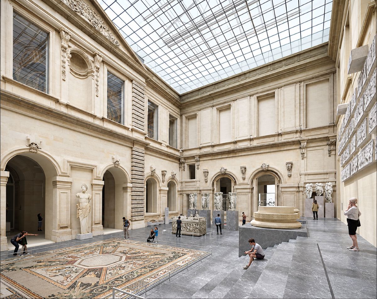 Who wants to save the courtyard of the Sphinx of the Louvre? The museum is calling for donations